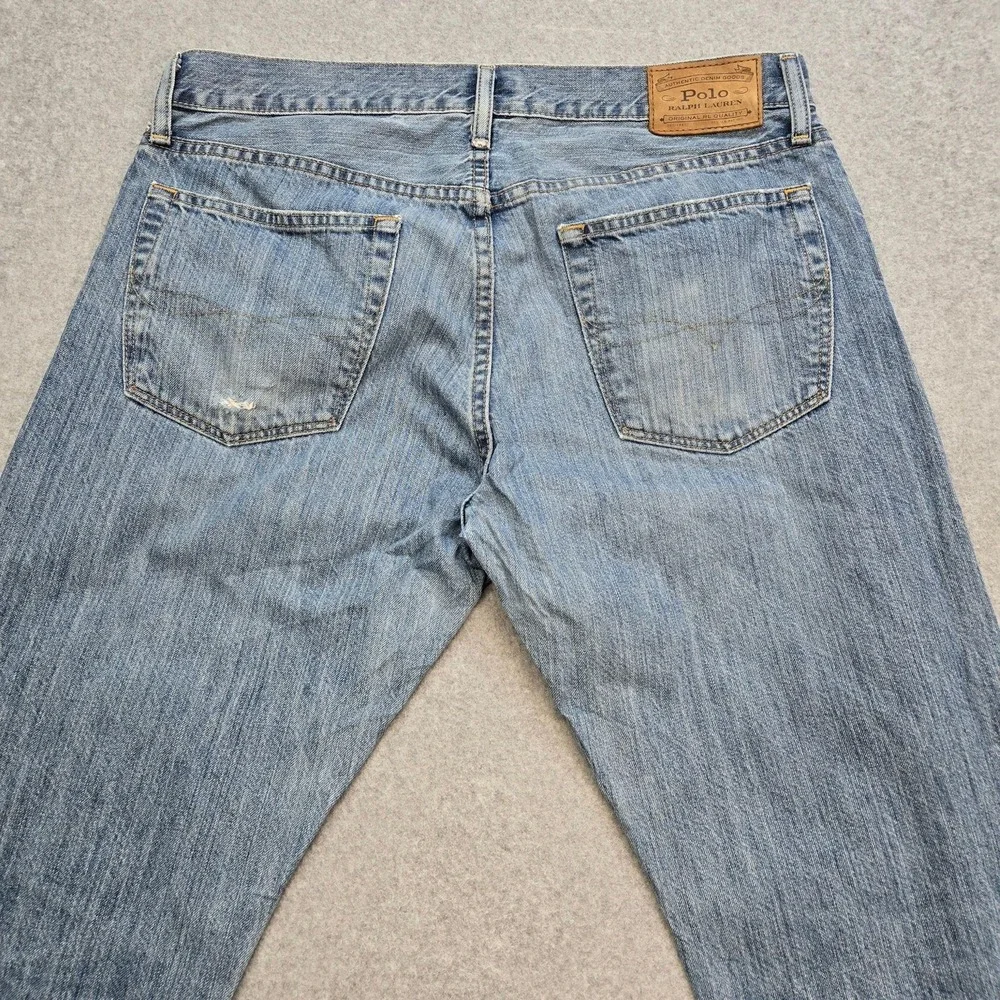 Polo Ralph Lauren Jeans Mens 34x30 Blue Straight Relaxed Hampton Medium Wash